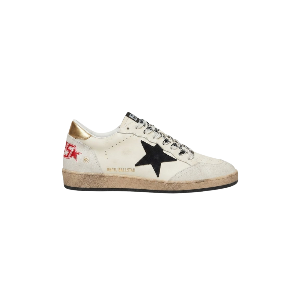 GOLDEN GOOSE BALLSTAR ESTRELLA NEGRA TALÓN DORADO